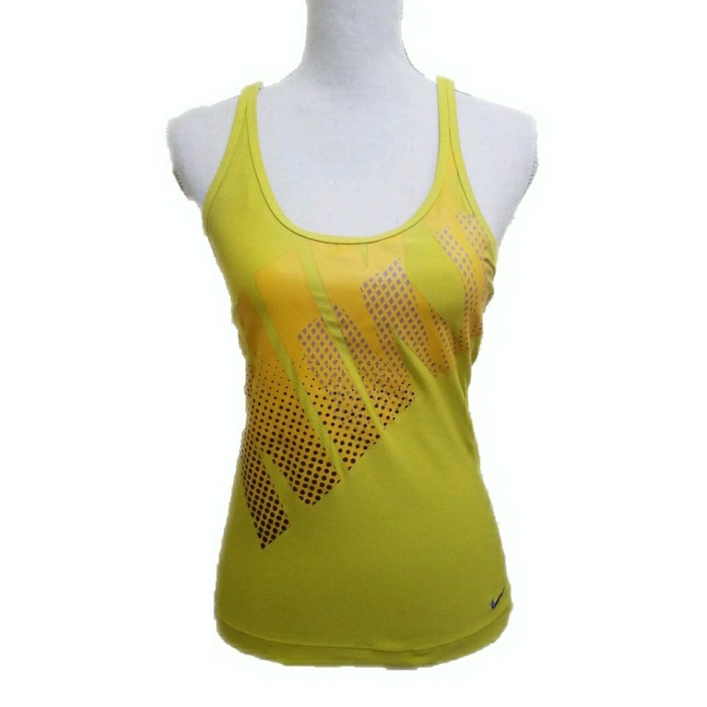 Nike Yellow Dri-fit Work Out Tank Sz S